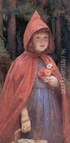 Little Red Riding Hood Oil Painting - Edward Frederick Brewtnall