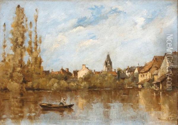 Le Village En Bord De Riviere Oil Painting - Paul Trouillebert