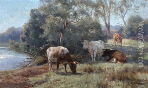 At Ivanhoe Oil Painting - Jan Hendrik Scheltema