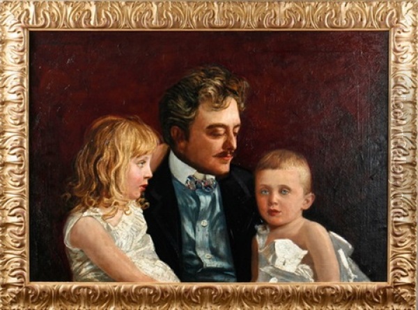 Familienportrait Oil Painting - Arthur Fedor Foerster