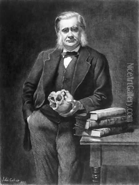 Thomas Henry Huxley etched by Leopold Flameng Oil Painting - Collier, John