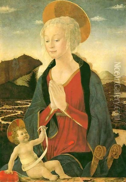 Madonna and Child Oil Painting - Alessio Baldovinetti