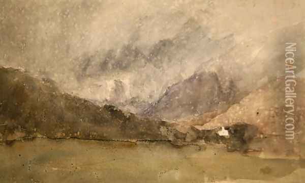 Capel Curig, Caernarvonshire, Wales Oil Painting - David Cox