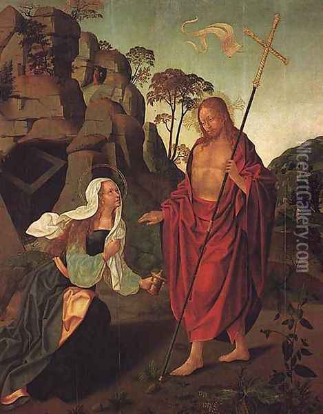 Apparition of Christ to Magdalen 1518-13 Oil Painting - Francisco Henriques