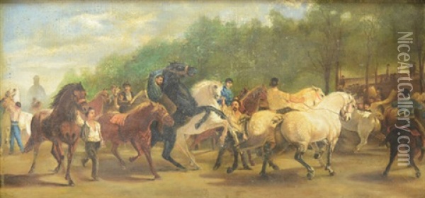 The Horse Fair (a Study) Oil Painting - Rosa Bonheur