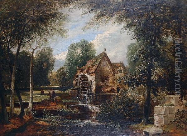 The Miller's Cottage Oil Painting - John F Tennant