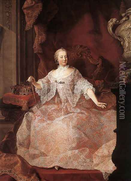 Empress Maria Theresa Oil Painting - Martin van, II Meytens