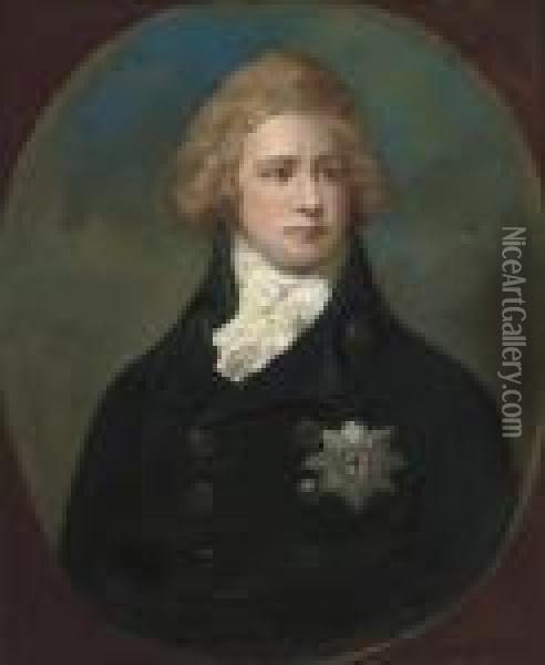 Portrait Of The Prince Regent, George Iv (1762-1830) Oil Painting - Richard Cosway