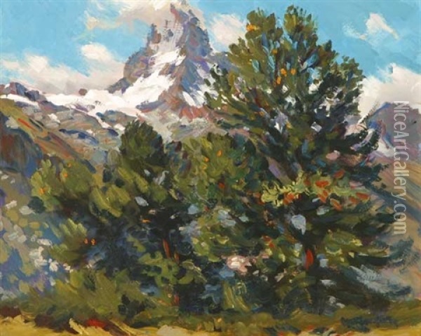 Mountain Landscape - Alps Oil Painting - Paul Dougherty