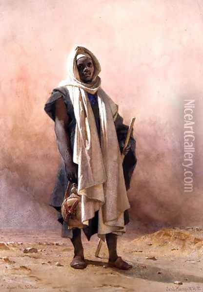 Nassan the Nubian Oil Painting - Carl Haag