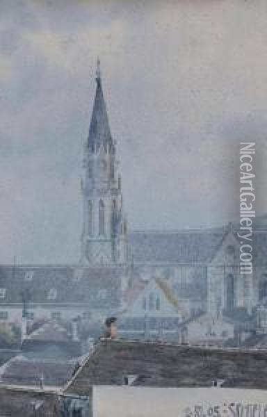 Kirche Zu Klosterneuburg Oil Painting - Egon Schiele