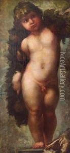 Putto Mit Fruchtgirlande Oil Painting - Giuseppe Ungherini