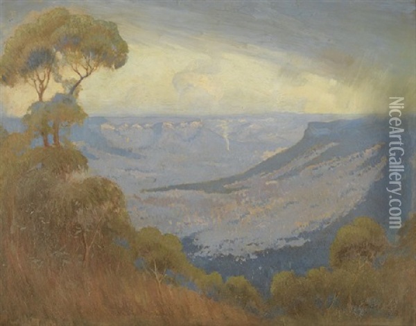 Jamieson Valley Oil Painting - Elioth Gruner