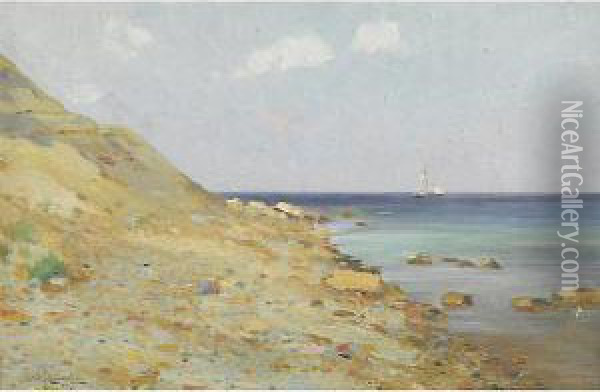 Pirano, La Spiaggetta Oil Painting - Adolf Schwarz