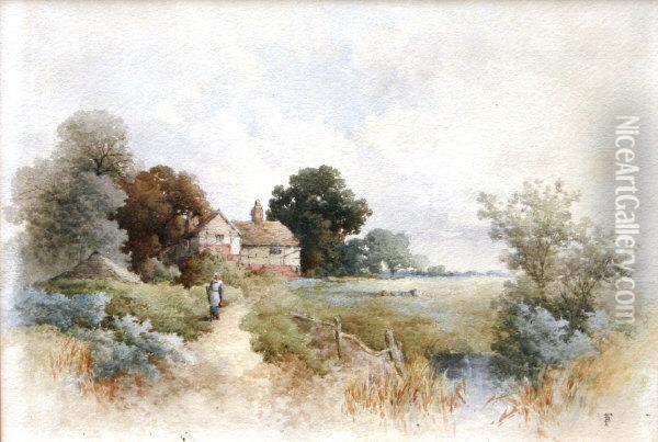 With Manor House In The Distance Within A Wooded Landscape