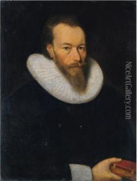Portrait Of William Drummond Of Hawthornden (1585-1649) Oil Painting - George Jamesone