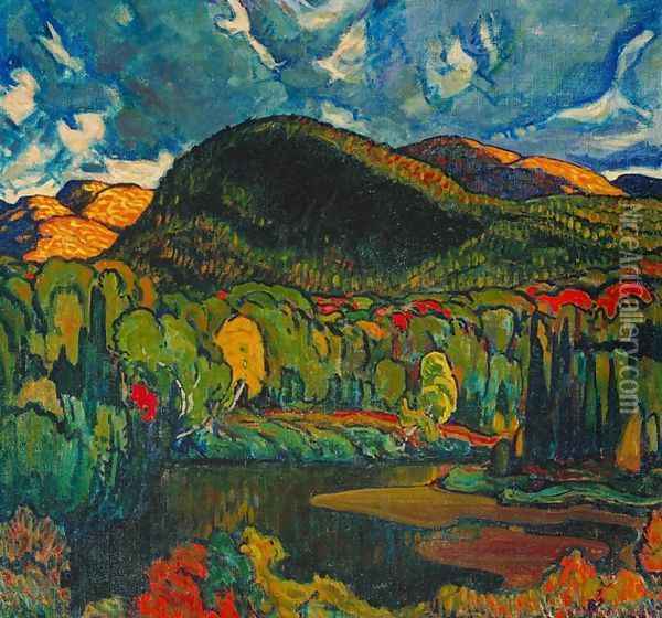 Gleams on the Hills Oil Painting - James Edward Hervey MacDonald