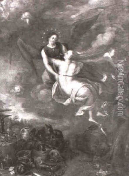 Allegorie De La Paix Et De La Victoire Oil Painting - Ferdinand van Kessel
