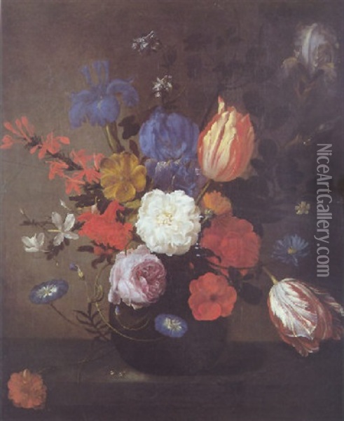Bouquet De Fleurs Oil Painting - Gaspard Thielens