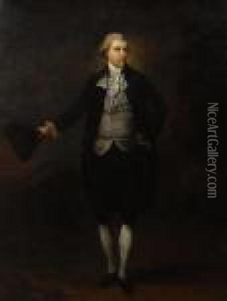 Portrait Of A Gentleman Oil Painting - George Romney