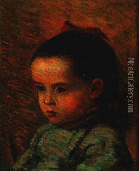 Portrait De La Fille De L'artiste Oil Painting - Claude Emile Schuffenecker