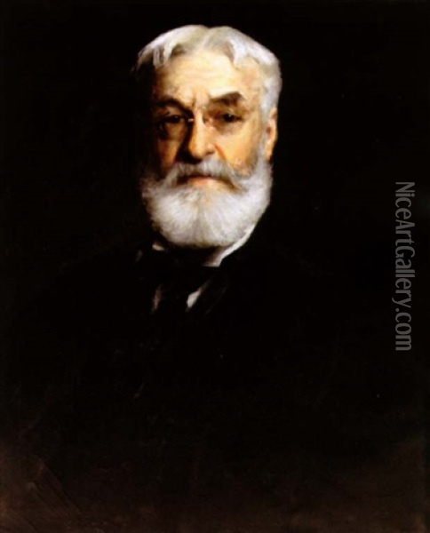 Portrait Of Frederick Augustus Guild Oil Painting - William Merritt Chase