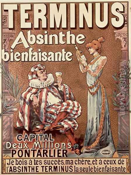Terminus Absinthe, Bienfaisante, 1896 Oil Painting - Tamagno