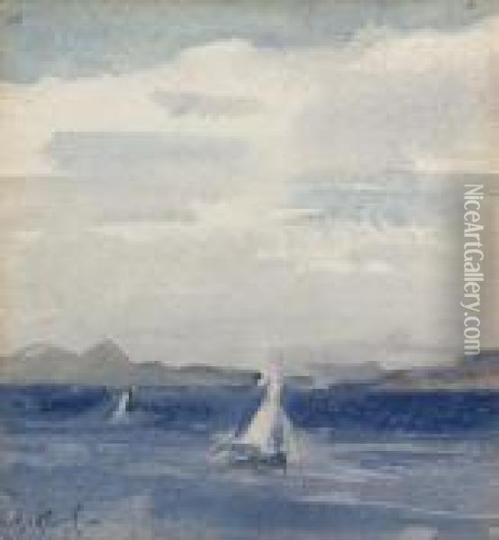 Yachts At Sea, Iona Oil Painting - Francis Campbell Boileau Cadell