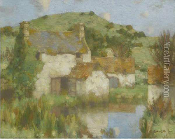 Mill Cottage Oil Painting - David Gauld
