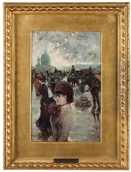 Scorcio Di Parigi Oil Painting - Ruggero Panerai