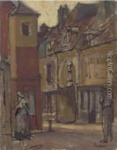 A Street In Dieppe Oil Painting - Walter Richard Sickert