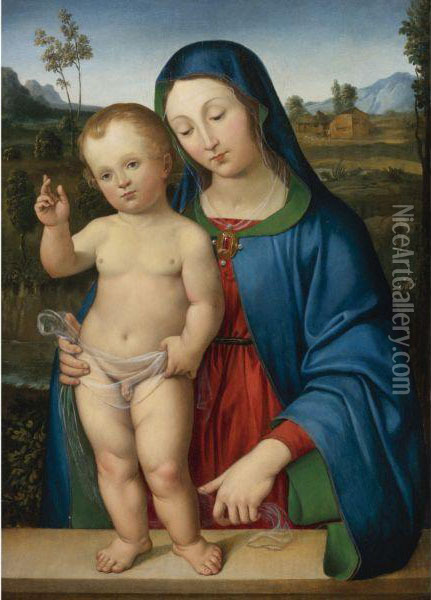 Madonna And Child Oil Painting - Andrea Da Assisi