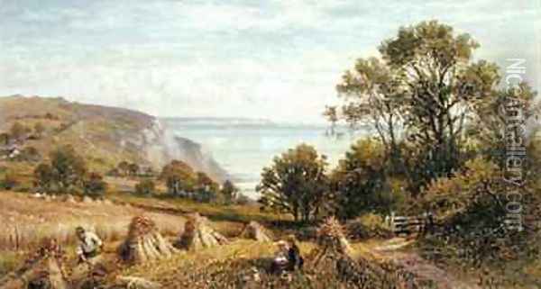 Harvesting Oil Painting - Alfred I Glendening