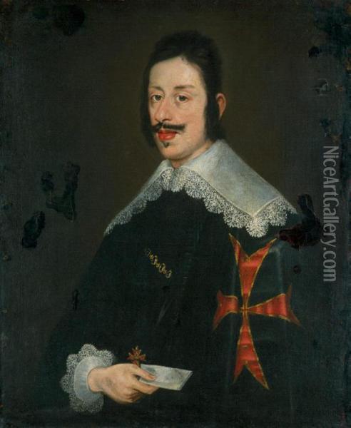 Portrait Von Ferdinando Ii De Medici Oil Painting - Justus Sustermans