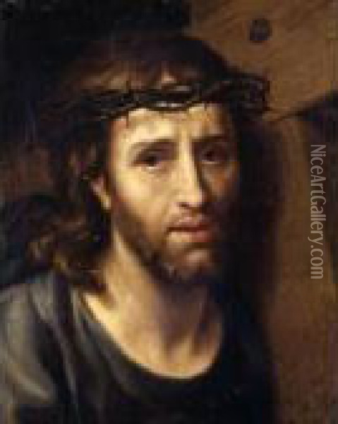 Christ With The Cross Oil Painting - Anton Raphael Mengs