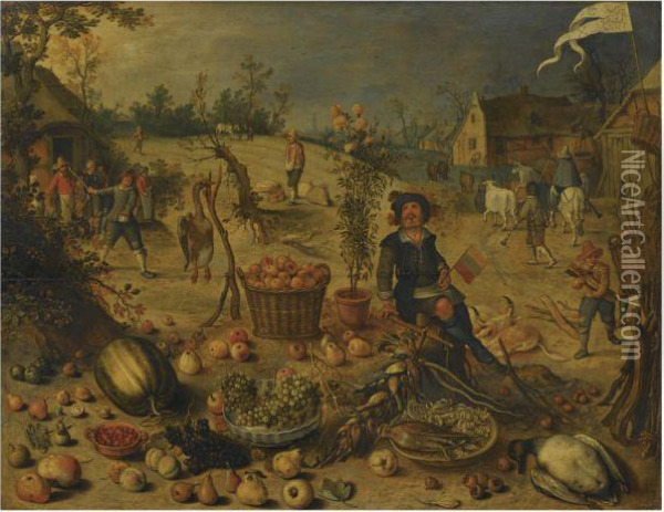 An Allegory Of Autumn Oil Painting - Sebastien Vrancx