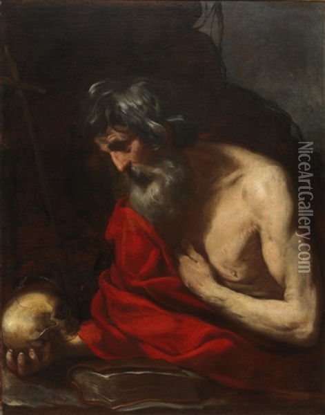 Saint Jerome Oil Painting - Simone Cantarini