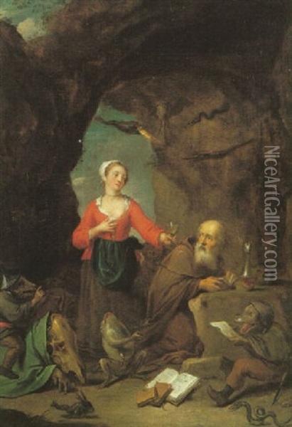 The Temptation Of Saint Anthony Oil Painting - Balthasar Beschey