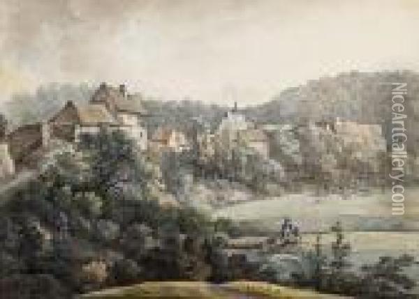 Ansicht Von Wolfsegg Oil Painting - Georg Maximilian Johann Von Dillis