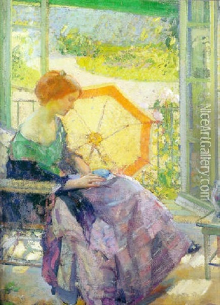 Tea-time Oil Painting - Richard Edward Miller