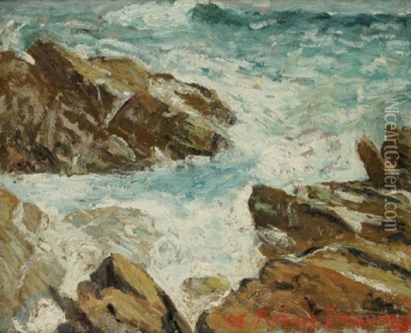 Crique Rocheuse Ou La Mer Oil Painting - Robert Delaunay