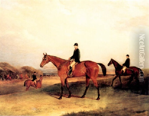 A Hunt Scene Oil Painting - John E. Ferneley
