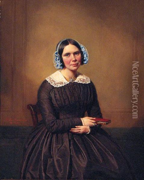 The Governess Oil Painting - Auguste Joseph Marie De Mersseman
