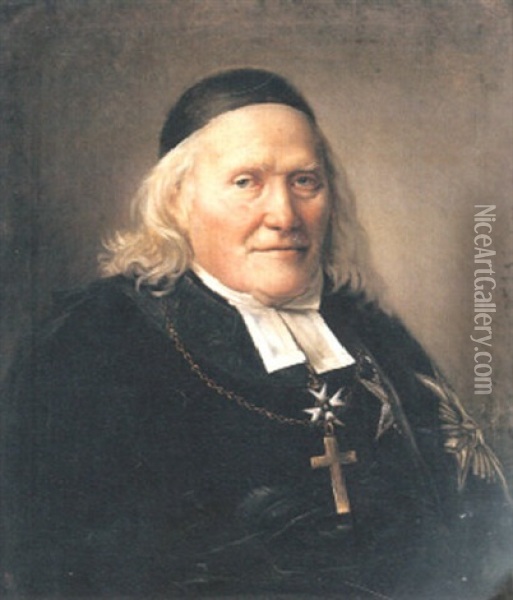 Portratt Av Domprosten I Vasteras, Erik Waller Oil Painting - Per Krafft the Younger