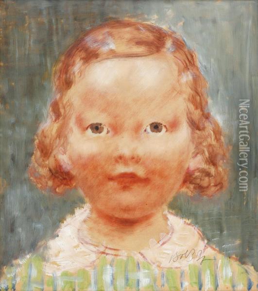 Head Of A Child Oil Painting - Bob Bulgaru