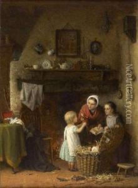 The Christmas Hamper Oil Painting - Frederick Daniel Hardy