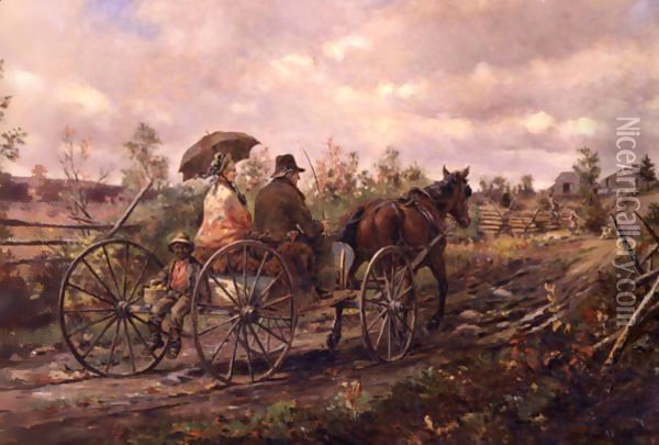 Sight Of Home Oil Painting - Edward Lamson Henry
