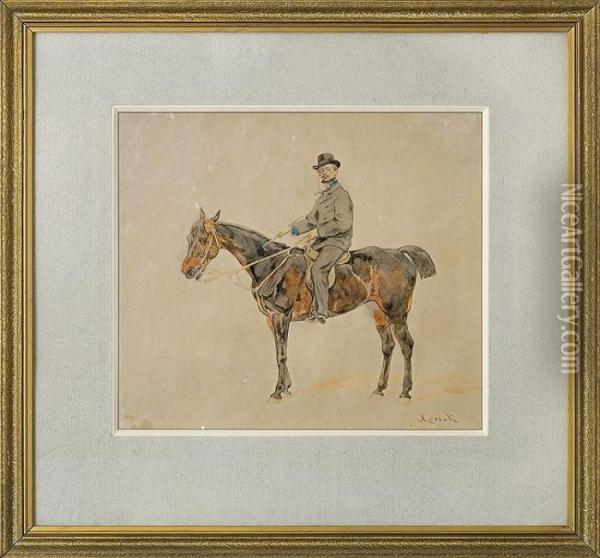 Horseman Oil Painting - Juliusz Kossak