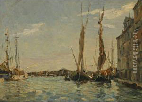 Sailing Boats, Venice Oil Painting - Emma Ciardi