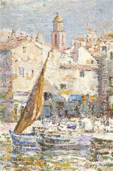 St. Tropez Oil Painting - Anna Boch